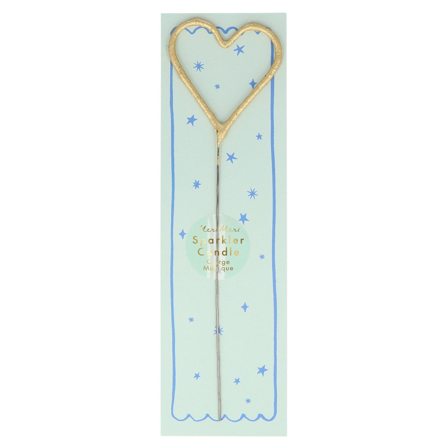 birthday heart sparkler candles gold