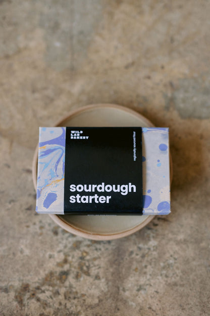 A sourdough starter is the living culture that gives naturally leavened bread its flavor, structure, and depth. This starter is dehydrated at peak vitality and can be easily rehydrated at home. With regular feeding and care, it can be maintained indefinitely.