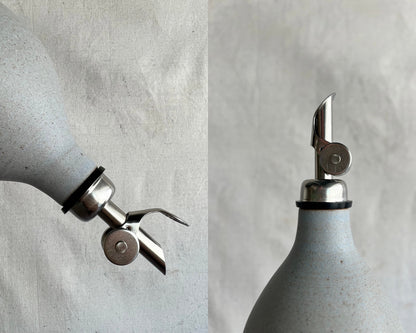 stoneware olive oil cruet
