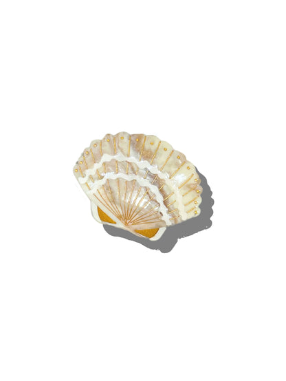 hand painted seashell claw clip by solar eclipse