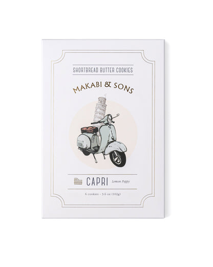 Capri Shortbread Butter Cookies - Lemon Poppy