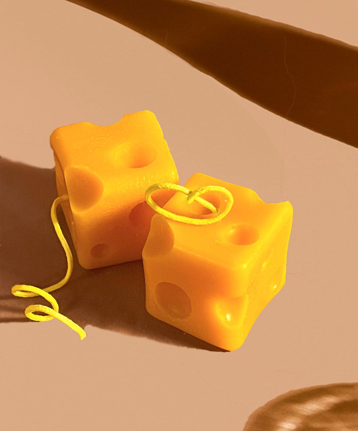 A playful twist for the cheese board — this beeswax “cheese square” candle was made for charcuterie nights, parties, and gatherings. Hand-poured 100% premium beeswax.