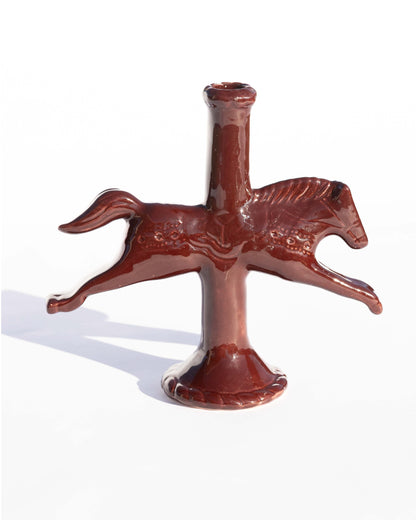 Dala Horse Ceramic Candlestick