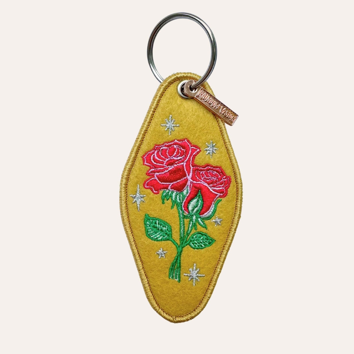 rainbow vision roses Patch Keychain