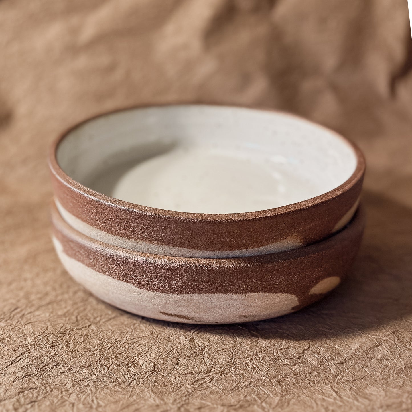 Marbled Low Bowl - 9"
