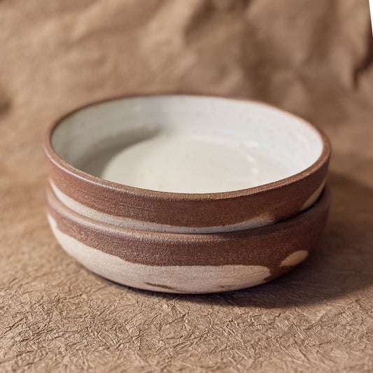 Marbled Low Bowl - 9"