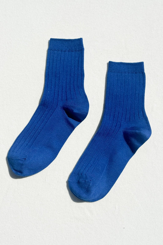 le bon her socks cobalt