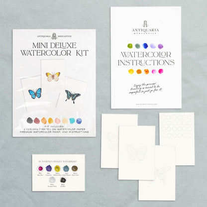 Let your creativity take flight with our Mini Watercolor Kit! This compact, beginner-friendly kit features delicate designs that are perfect for exploring watercolor in a simple and relaxing way.