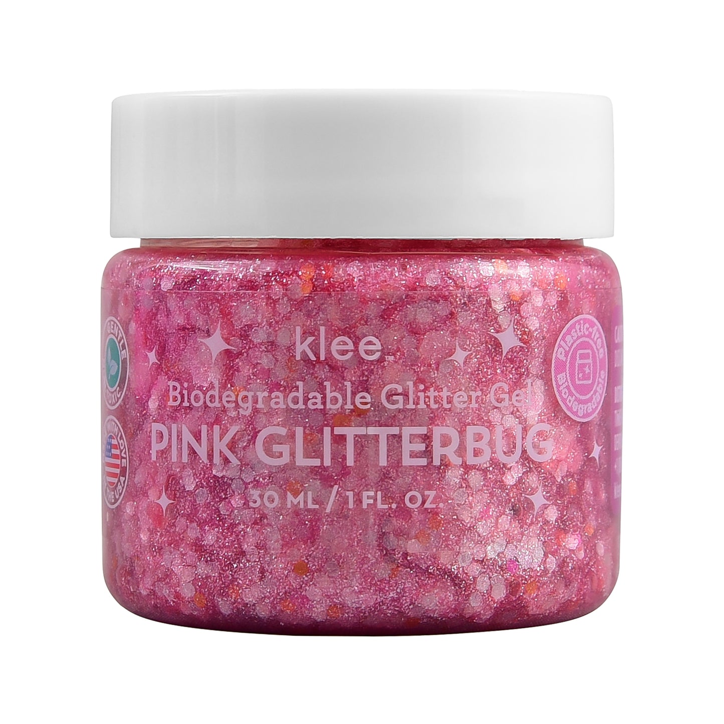  Klee Naturals' ocean-safe biodegradable glitter is made of plant-based cellulose and natural colorants that biodegrades naturally into harmless substances. No artificial dyes.