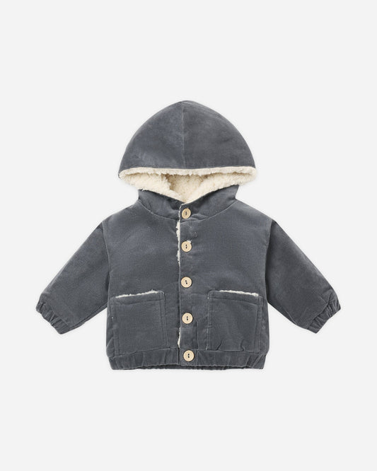 Midnight Hooded Corduroy Jacket