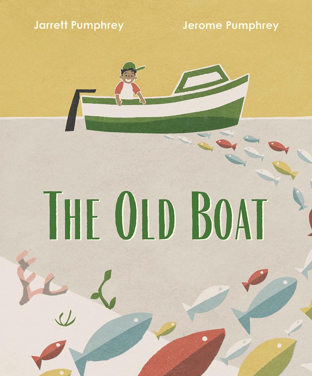 The Old Boat. Together, boy and boat ride the shifting tides, catching wants and wishes until fate calls for a sea change. Brothers and collaborators Jarrett and Jerome Pumphrey’s newest picture book is a masterfully crafted celebration of the natural world and tribute to the families we make and the homes that we nurture.