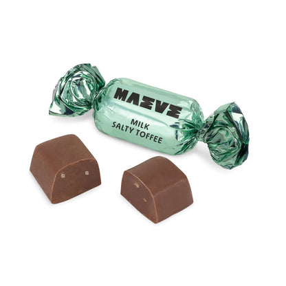 Milk salty toffee candy by Brooklyn-based Maeve chocolate, perfect for holiday gifts.