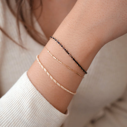 Lace-like tila bead design, carefully joined with 14k gold filled rings. japanese beads so niice jewelry