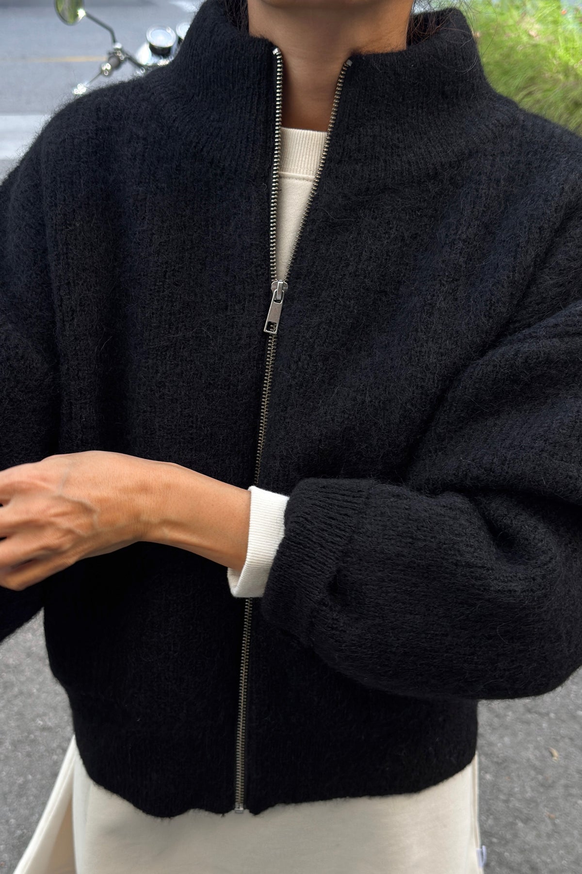 Alpaca Zip Front Jacket le bon shoppe