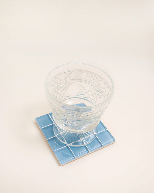Sky Glass Tile Coaster - subtle art - Handcrafted coasters made with high quality glass tiles. They don't just have to be a coaster though, use them for whatever your heart desires honestly. They're just dreamy little pops of color for your space! 