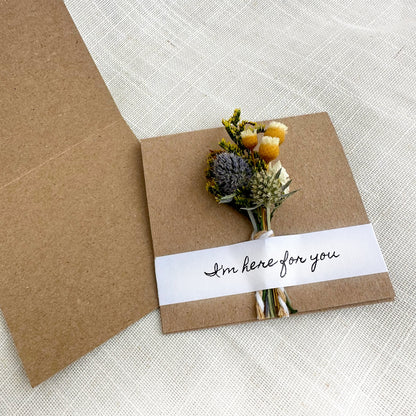 Mini Dried Floral Bouquet Card