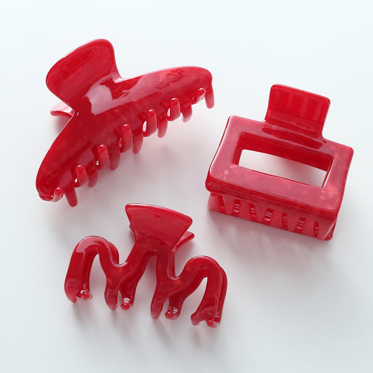 Cherry Red Claw Clip