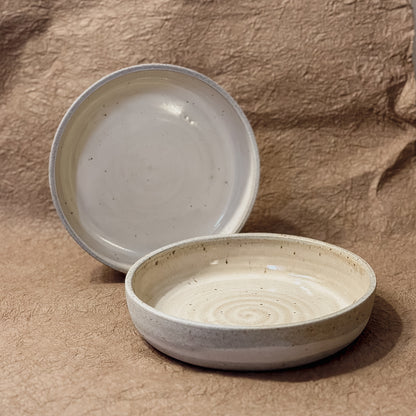 Marbled Low Bowl - 9"