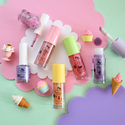 No Nasties Kids Lip Gloss is made with natural, vegan ingredients and designed in age appropriate colors that kids love. They come with an easy to use wand applicator and glides on like a lip gloss and leaves a balmy feel for hydration.