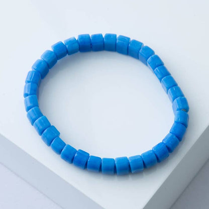 Opaque Glass Bead Bracelet