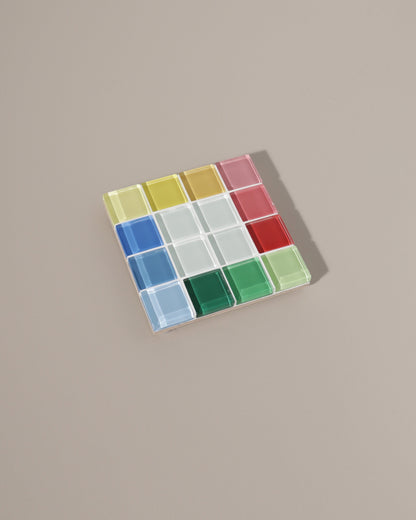 through a window subtle art glass tile coaster / Handcrafted coasters made with high quality glass tiles. They don't just have to be a coaster though, use them for whatever your heart desires honestly. They're just dreamy little pops of color for your space! 