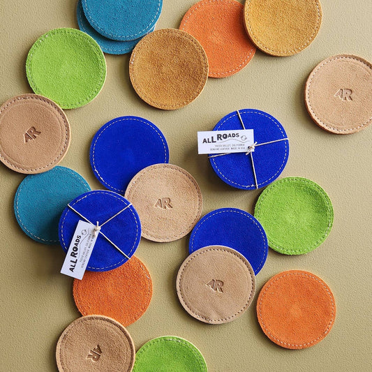 all roads set of 4 double sided coasters