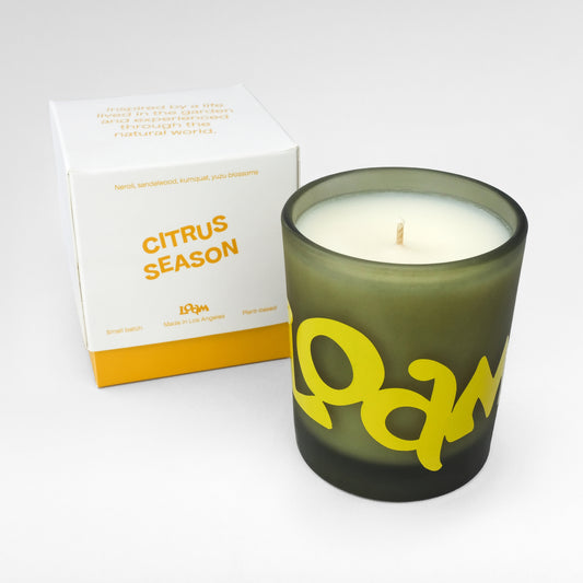 Mirroring the neroli blossom, the Citrus Season scent weaves a delicate balance of floral nectar with hints of bright citrus zest in honor of this fragile and elegant flower. Every candle is crafted in small batches with coconut soy wax and 100% cotton wicks.
