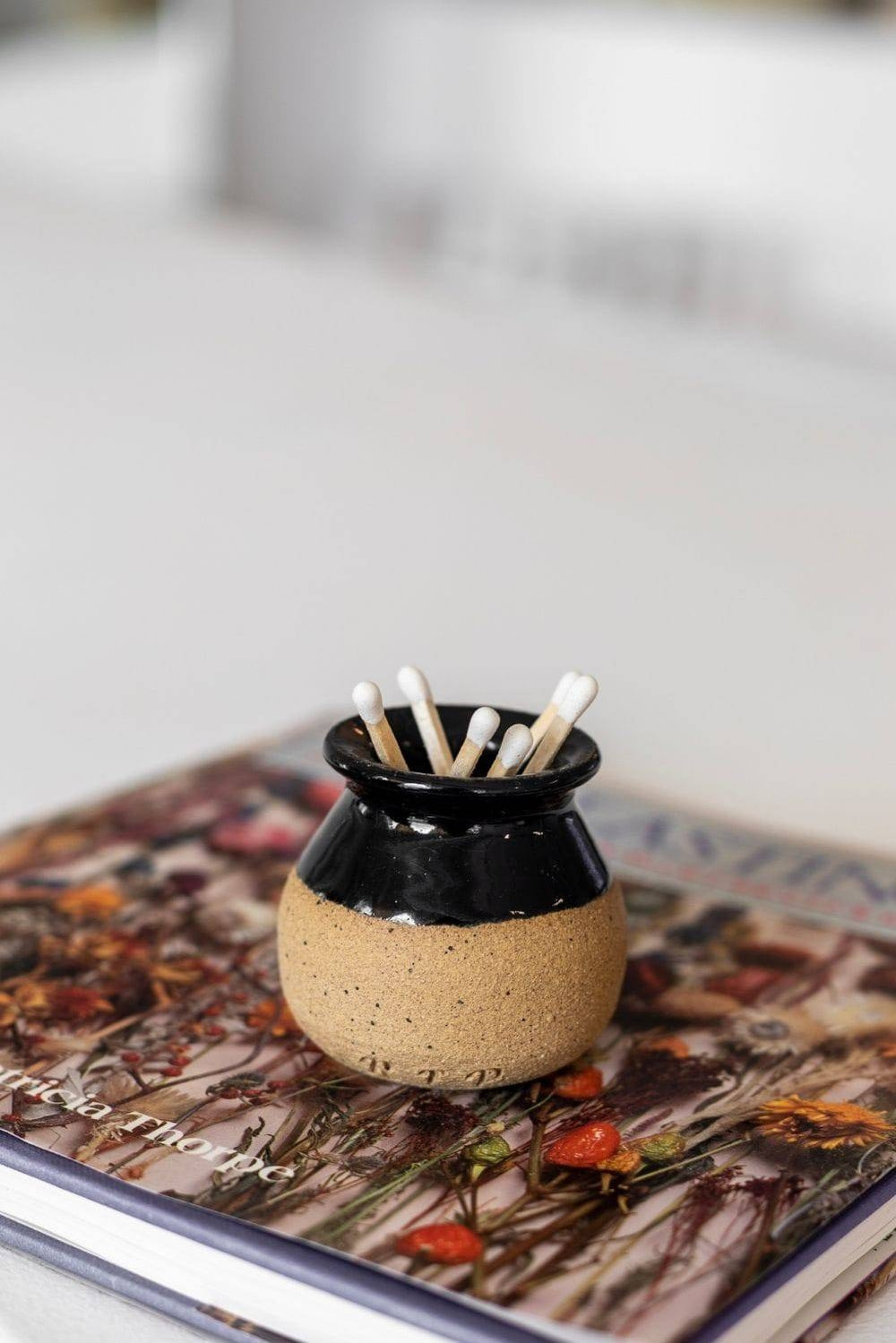 This sweet little two-toned match striker makes the perfect addition to your favorite incense or candle and adds a cute moment to any space in your home.