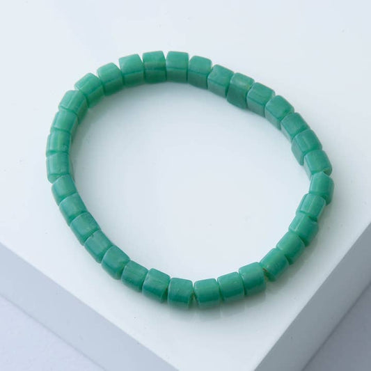 Opaque Glass Bead Bracelet