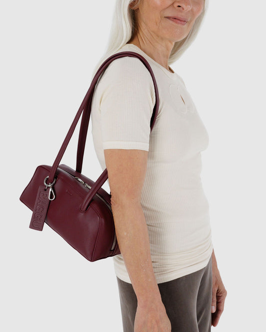 Recycled Leather Bowler Bag