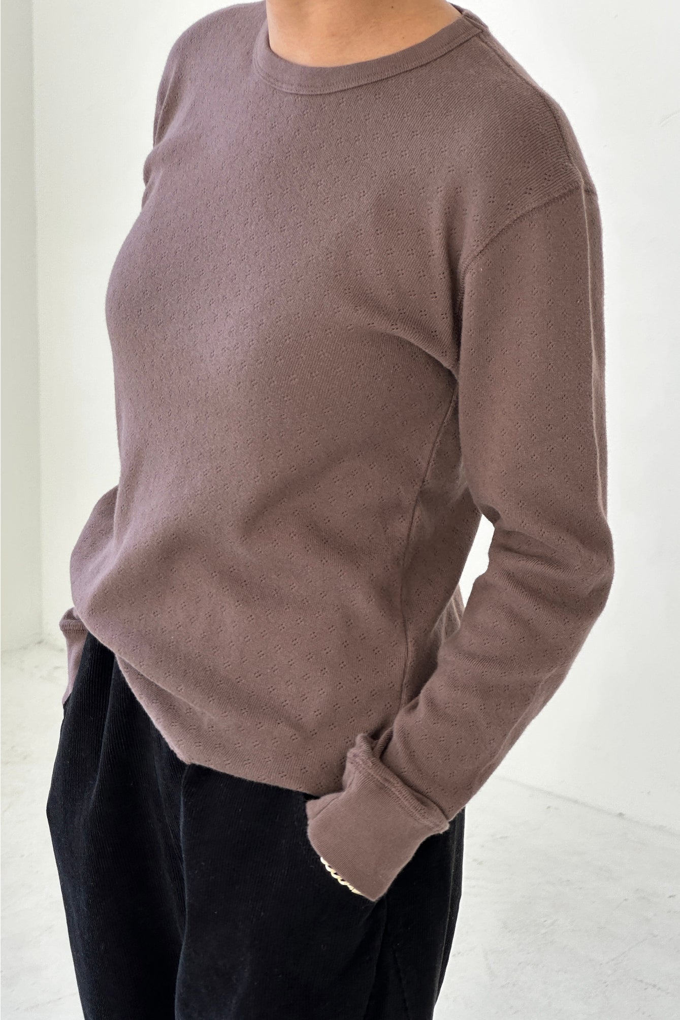 
Le Bon Shoppe Naturelle Long Sleeve Shirt in chocolate