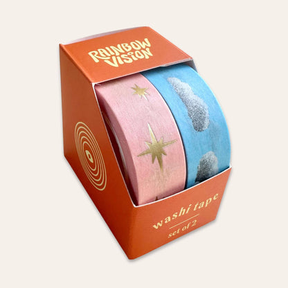 A decorative masking tape that's just sticky enough for a variety of uses and won't leave residue. These can be used for crafting, decorating wrapped gifts, or added in your yearly planner for extra flair on special days.