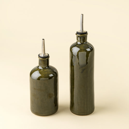 Designed to be both functional and beautiful, the Stoneware Olive Cruet brings quiet character to everyday cooking and serving