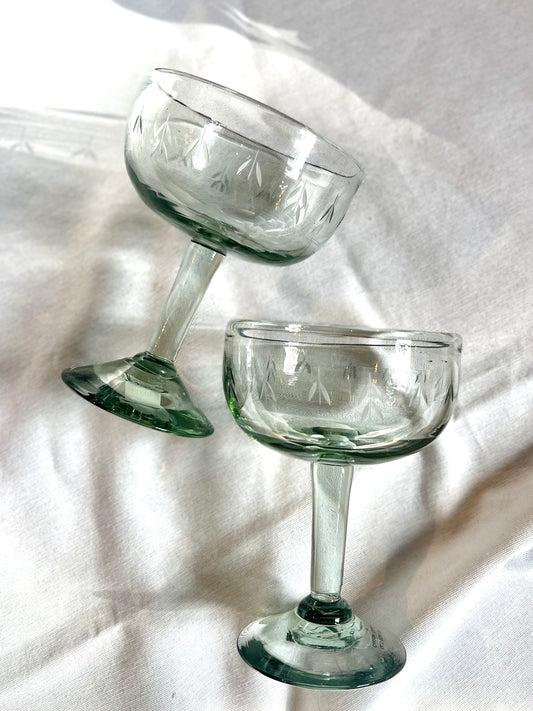 Hand Carved Cocktail Glass