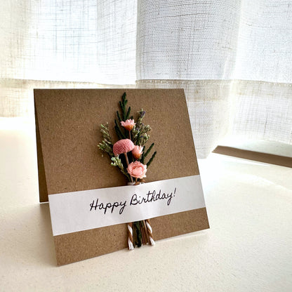 Mini Dried Floral Bouquet Card