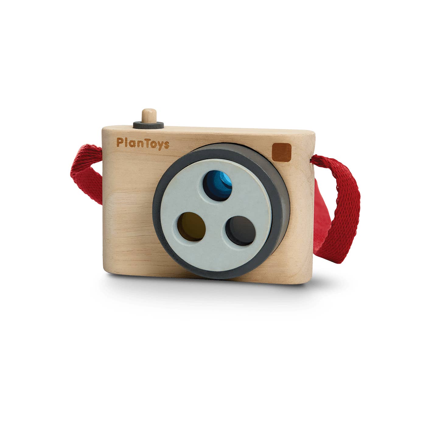 Plan Toys toy camera made sustainably with wood