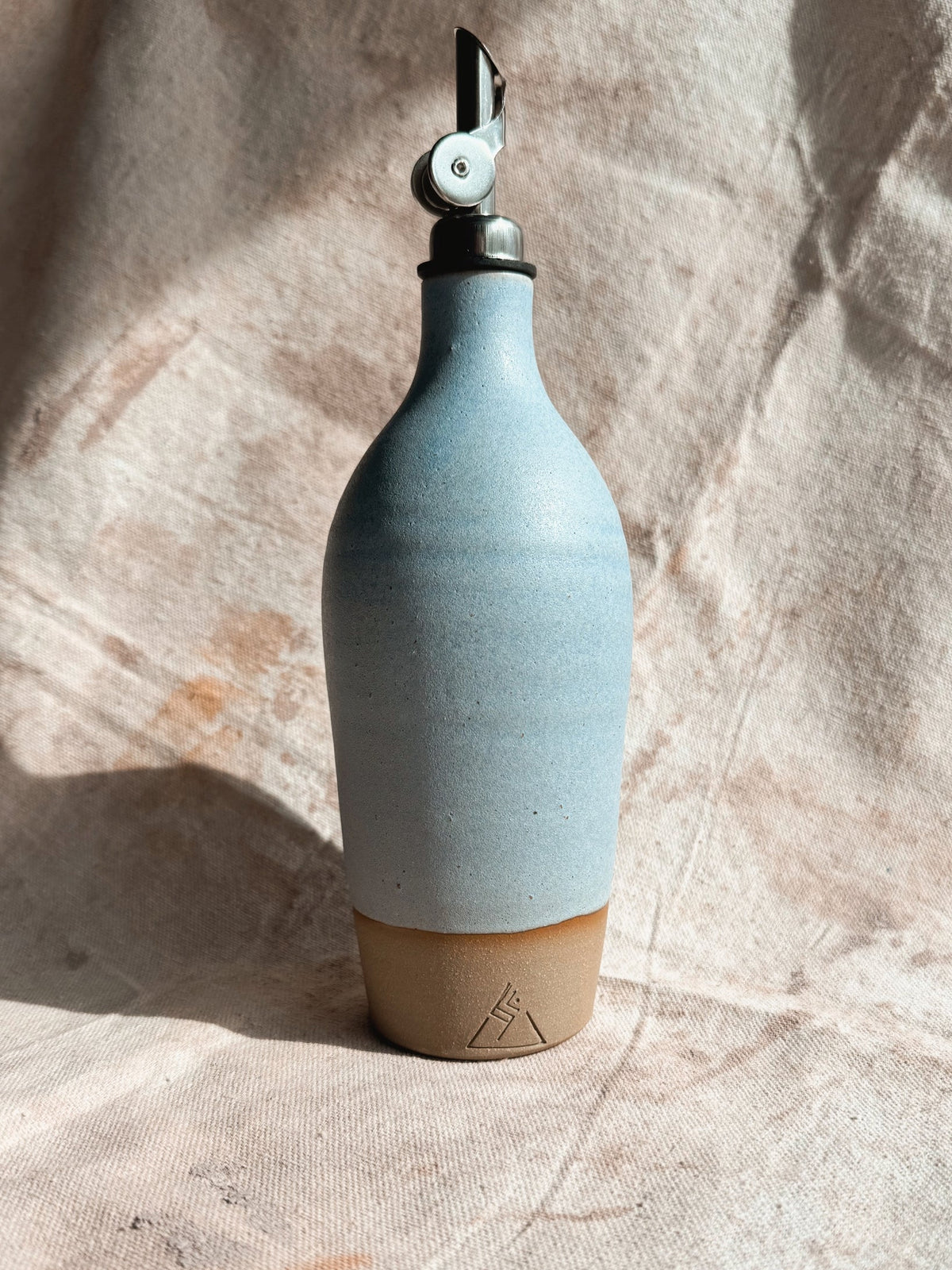 stoneware olive oil cruet