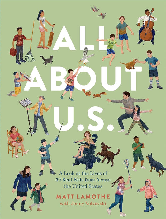 A gorgeously illustrated companion to Matt Lamothe’s This Is How We Do It featuring 50 kids from across the United States.
 From the rocky coastline of Maine to the lush rainforests of Hawai‘i, read about the many different places American kids call home—and about 50 real kids who live there.