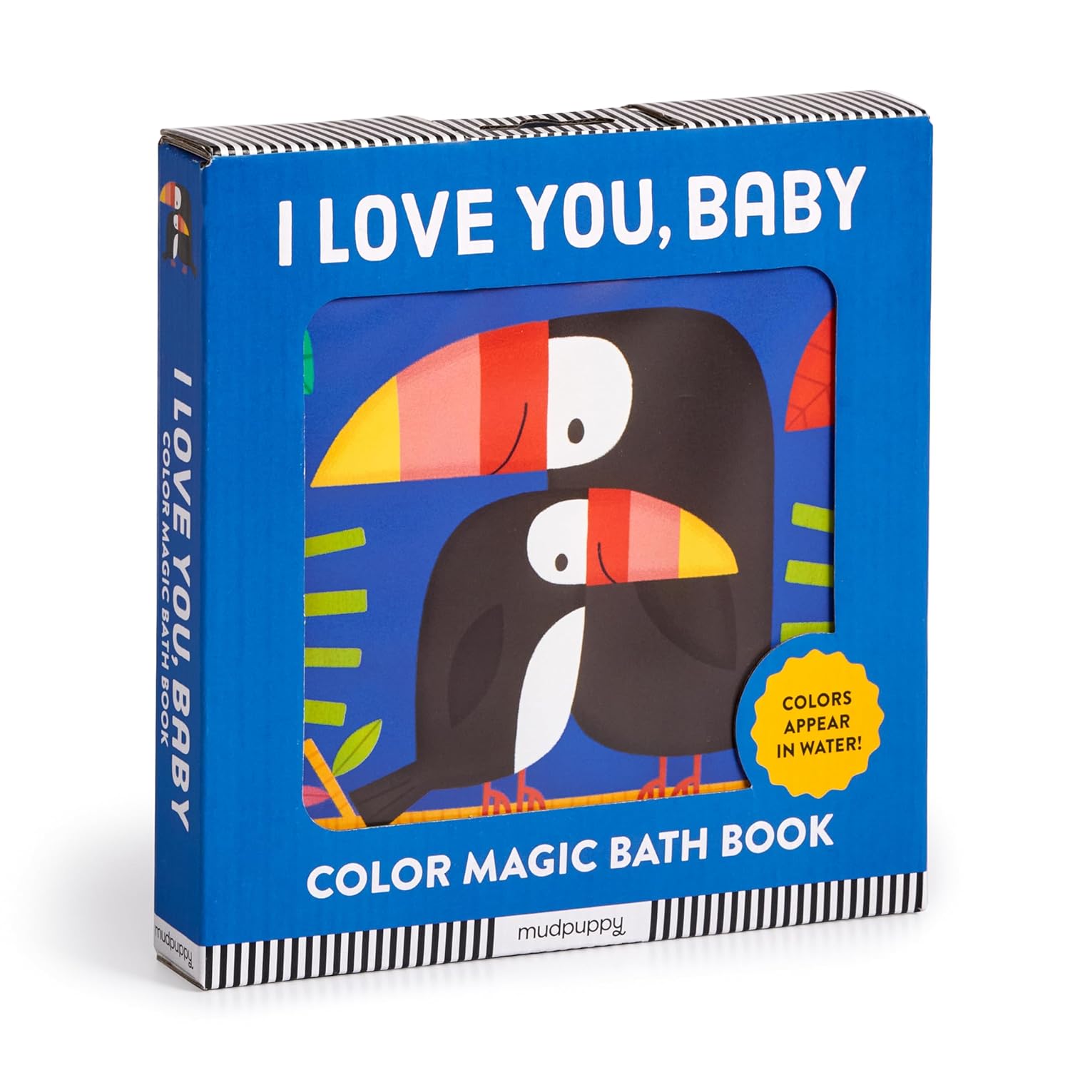 I Love You, Baby Color Magic Bath Book from Mudpuppy is sure to keep babies and toddlers entertained during bath time. Featuring illustrations of brightly colored animals and their youngsters, it is truly a one-of-a-kind experience that will be enjoyed time and time again. 