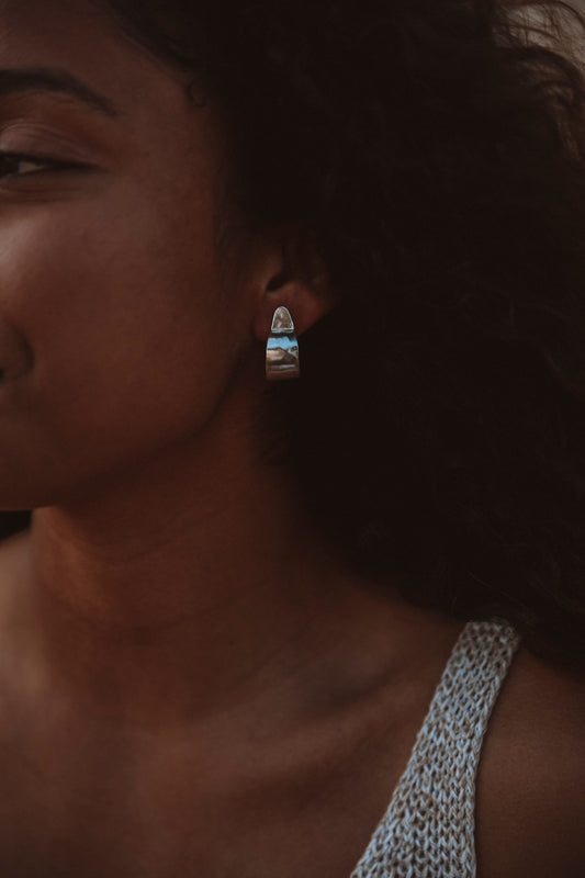 mountainside shield earrings