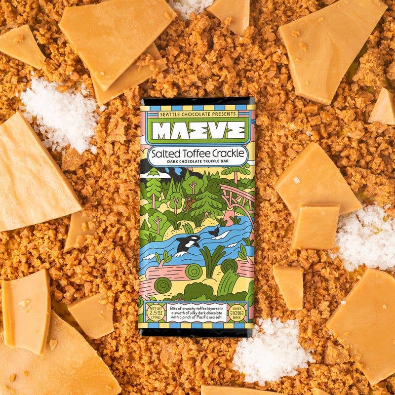 Salted Toffee Crackle Chocolate