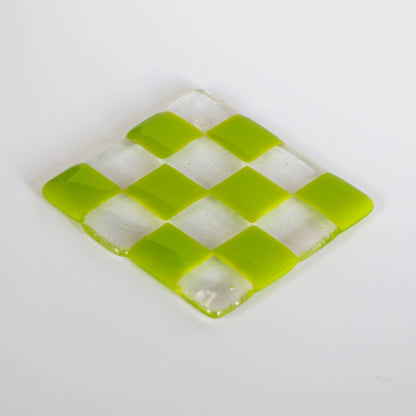 Glass Checker Coaster