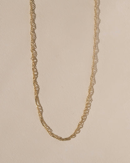 Mountainside Halyard Necklace 18kt gold fill chain