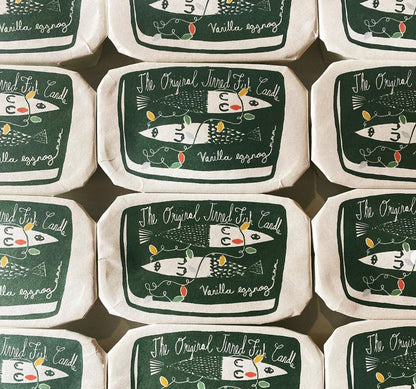 Vanilla Eggnog Tinned Fish Candle