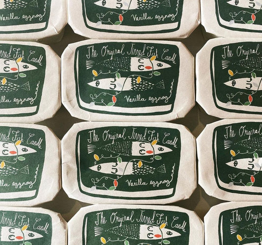 Vanilla Eggnog Tinned Fish Candle