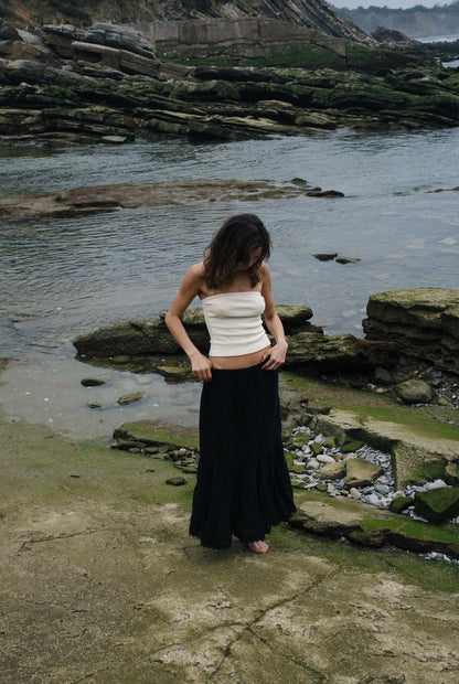 LA Relaxed Pointelle Tube Top 