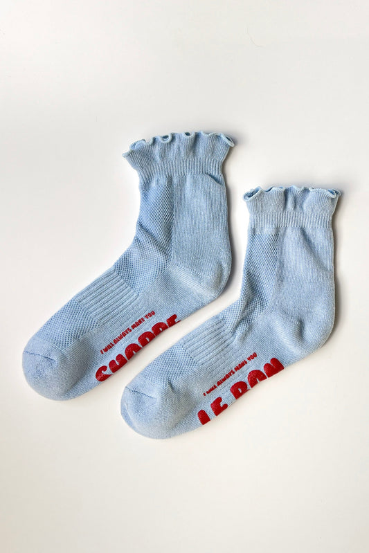 Le Bon Shoppe Ruffled Hugger Crew Socks