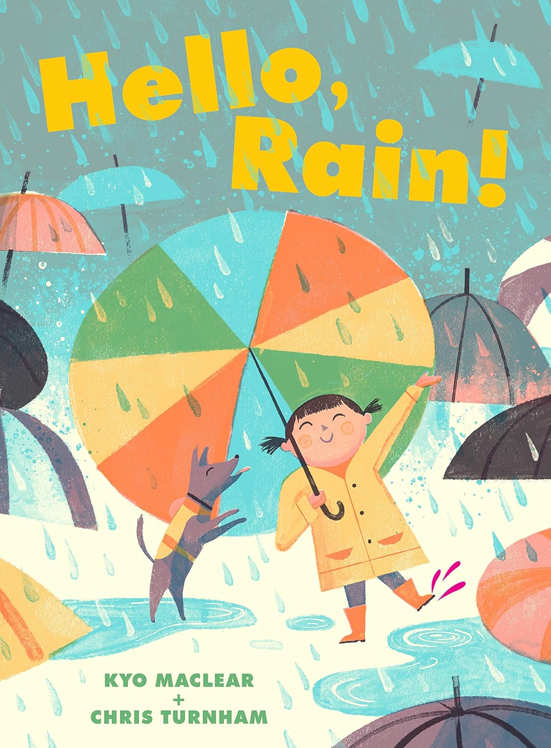 A picture book celebrating all the reasons to love the rain! Flowers bloom in the garden. Umbrellas bloom on the streets. There are puddles for jumping and, later, a cozy home for hot chocolate and books.  From international acclaimed writer Kyo Maclear and printmaker Chris Turnham