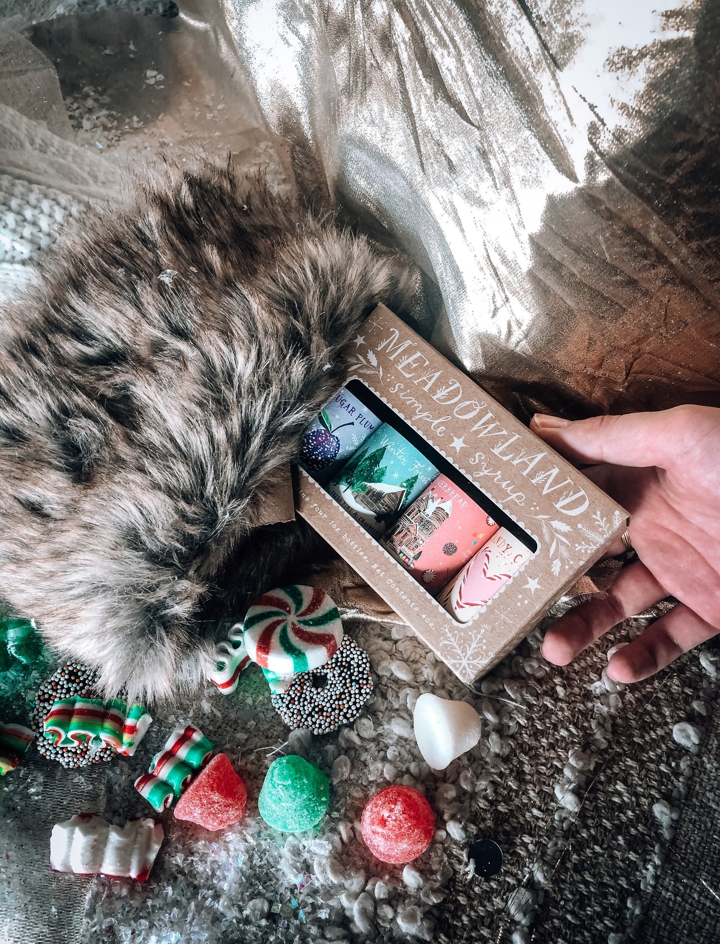 An enchanting collection of 4 holiday simple syrups! Perfect in your cocktails, lemonade, sparkling water, or even baked goods!&nbsp;