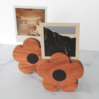 Wooden Floral Photo Display